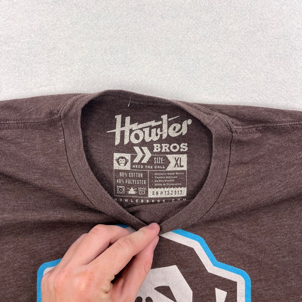 Howler Brothers Mens XL Graphic T-Shirt Brown Monkey Logo Short Sleeve Tee - Picture 3 of 7